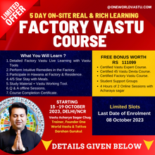 Load image into Gallery viewer, Certified 5 Day - Practical - Factory Vastu Mastery Course