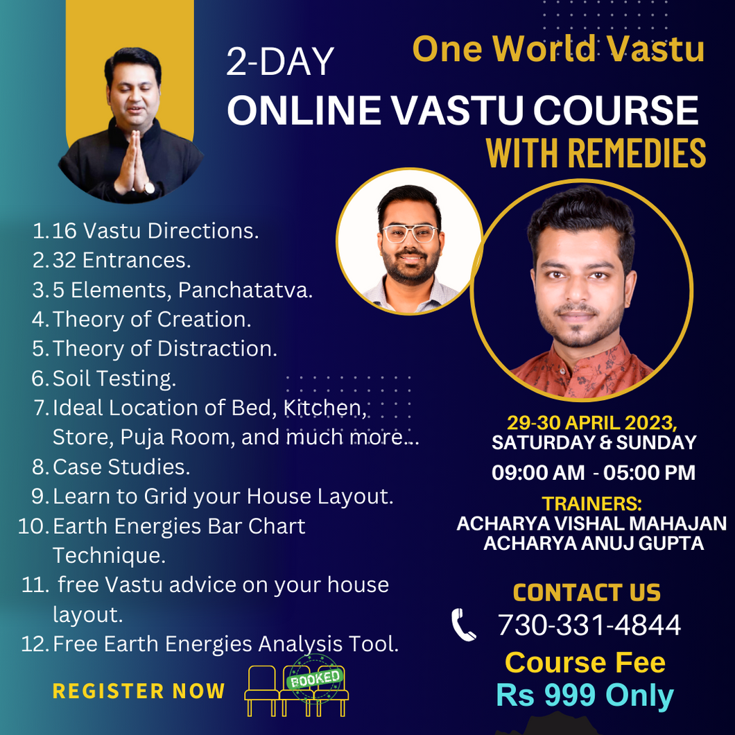 2 Day Online Vastu Course with Advance Remedies Rs 999