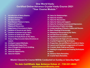 Certified Online Advance Crystal Vastu Course 2021