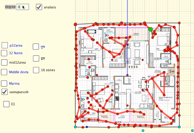 Advance 45 Vastu Devta Mapping Tool For Gridding.